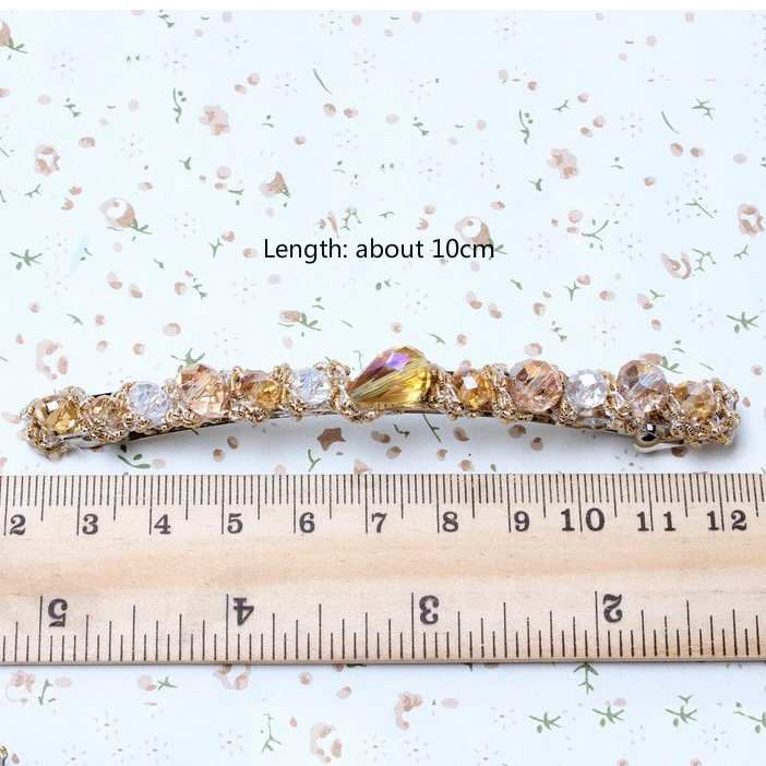iMucci 1PC Women Girls Elegant Bling Headwear Crystal 6 Color Elastic Hairpin Barrette Hair Clip | Украшения и аксессуары