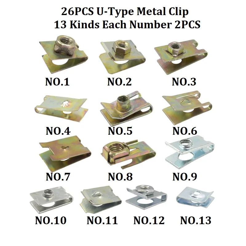 

Универсальный смешанный автомобильный саморез, металлическое U-образное основание, железное основание, бампер, листовой зажим