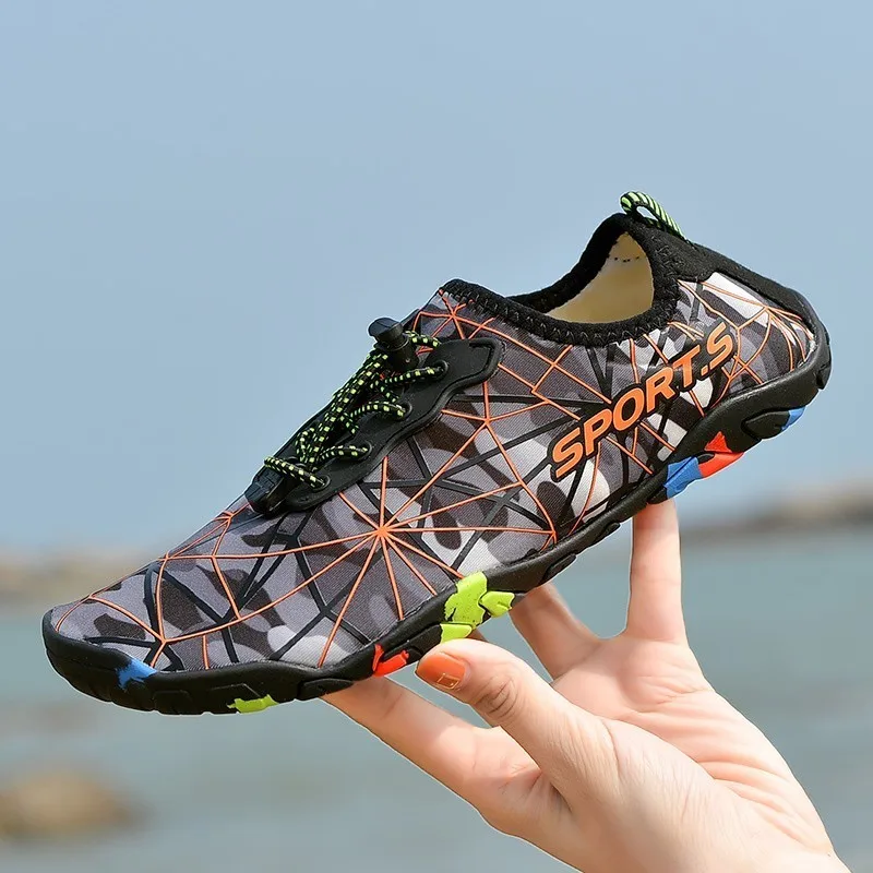 Носки для плавания и дайвинга; Tenis Masculino; спортивная обувь; летняя водонепроницаемая обувь для мужчин; дышащие женские кроссовки; пляжные шлепанцы; дышащая обувь - Цвет: 789-Gray