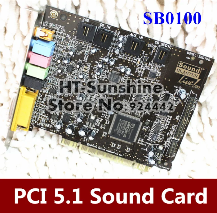 Оригинальный звук Blaster Live! Звуковая карта 5 1 SB0100 PCI для креативного тестирования