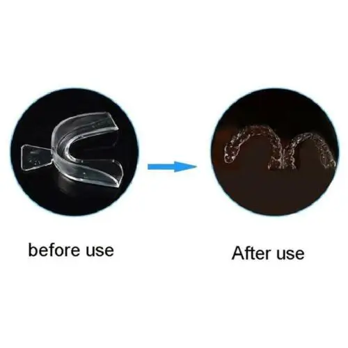 2/6 шт отбеливающий лоток для зубов Уход за полостью рта гигиена зуб отбеливатель