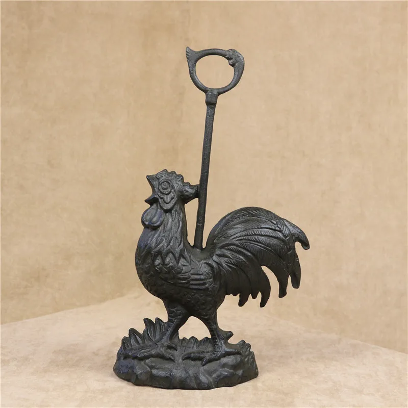 Cast Iron Rooster Tissue Paper Stand Decorative Metal Cock Table Napkin Holder Daily Use Houseware Accessories Furnishing Craft