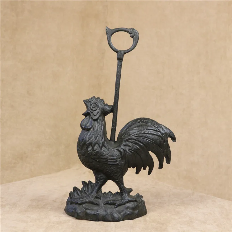 Rooster Tissue Paper Stand Decorative Metal Cock Table Napkin Holder Daily Use Houseware Accessories Furnishing Craft