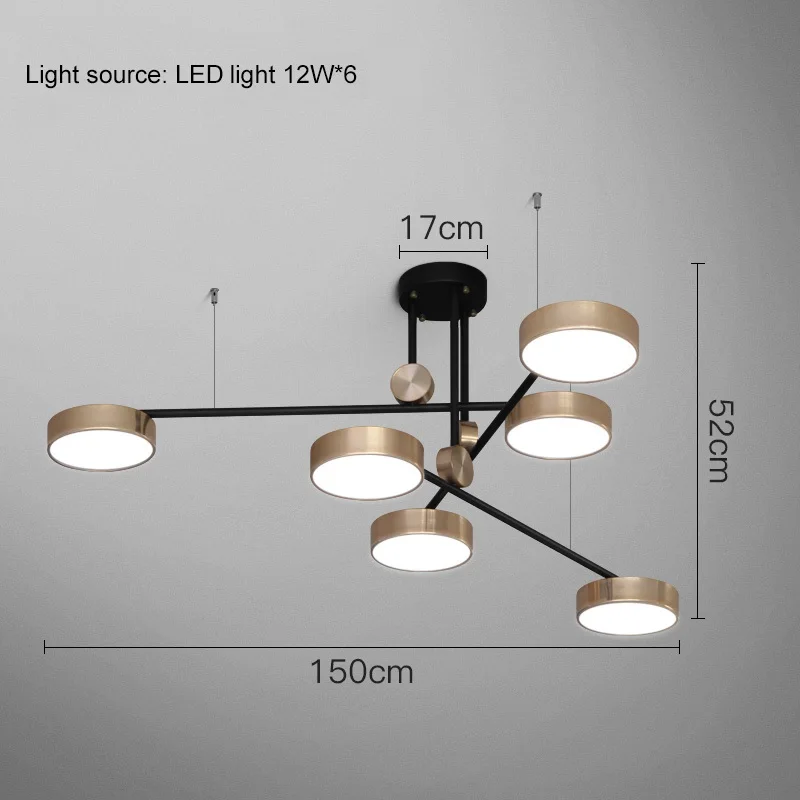 

Подвесной светильник LASHA трёхцветный золотой