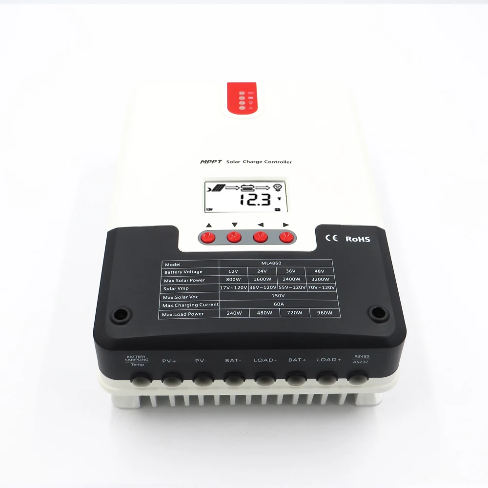 20A 30A 40A 60A 12В/24В MPPT солнечный заряд r seale AGM GEL Iron Li-Ion литиевая батарея ШИМ Контроллер