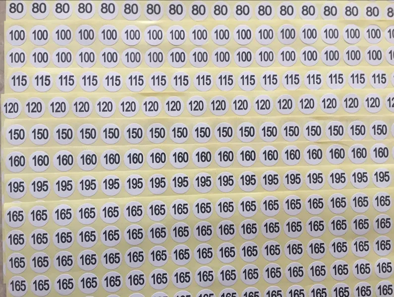 Большое количество наклеек размер этикетки 80 90 95 100 105 110 115 120 125 130-195 аксессуары для