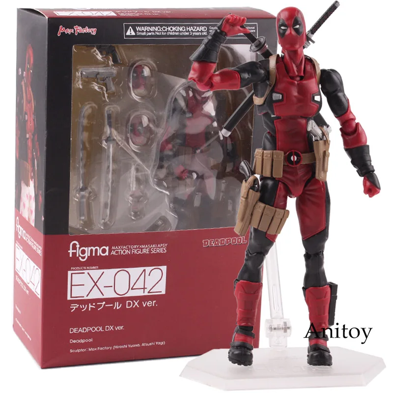 A-with box Figma Дэдпул фигурка экс-042 DX Ver. Figma фигурка ПВХ Коллекционная модель игрушки 14,5 см KT4792 - Цвет: A-with box