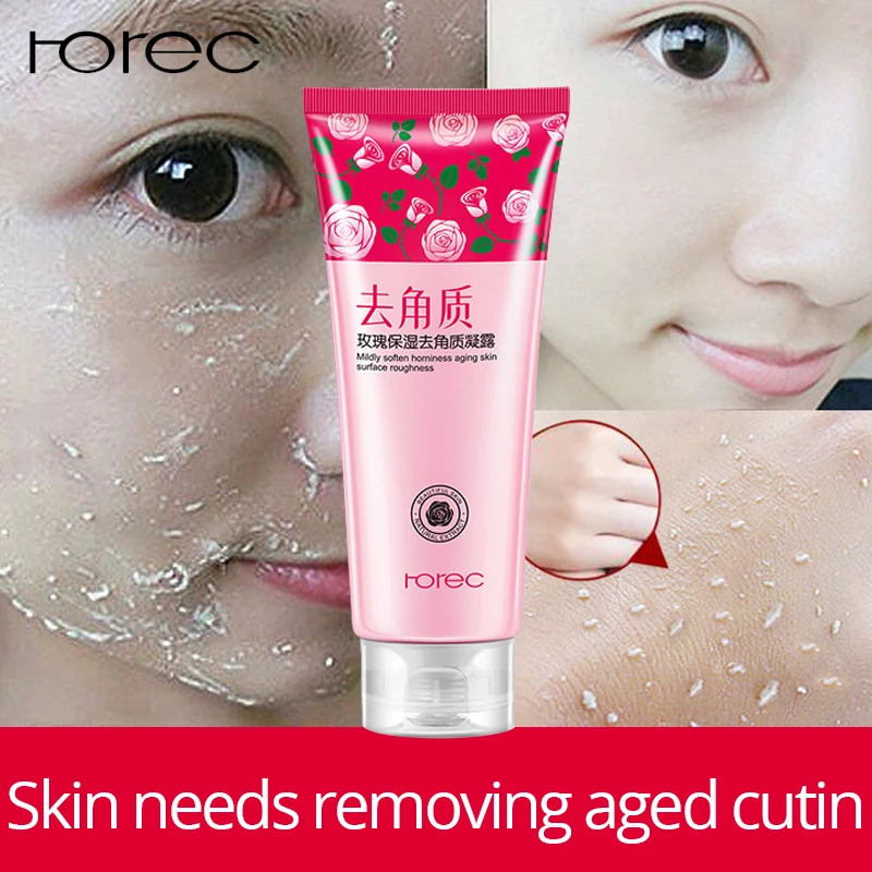 Отшелушивающий гель ROREC Rose 100% натуральная растительная эссенция очищающее