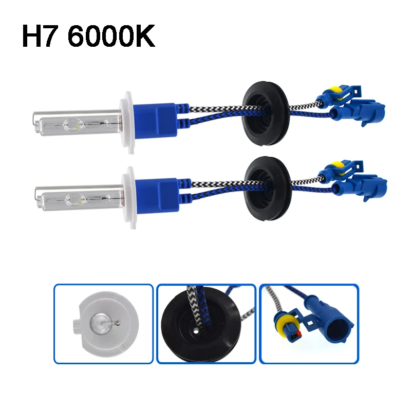 HCDLT 12 в 75 Вт 6000 К Ксенон H7 H1 H3 H11 8000K HB3 HB4 D2H HID лампа 3000K 4300K 5000K 100 150 автомобильный