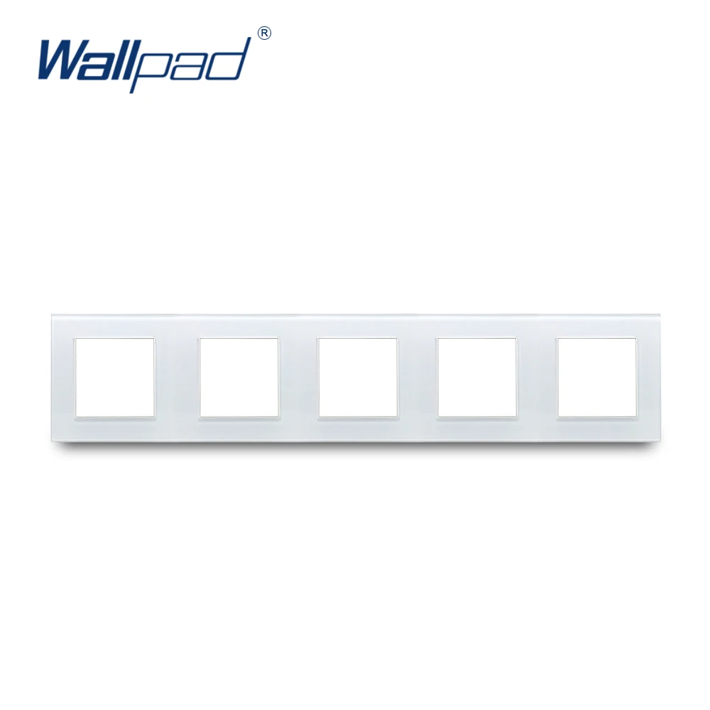 Wallpad белая рамка из закаленного стекла 86*86 мм 146*86 мм 172*86 мм 258*86 мм 344*86 мм 430*86 мм только рамка - Цвет: 5 Frame