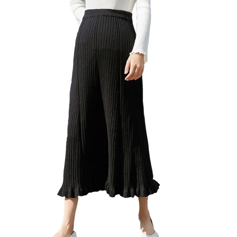 Длинная трикотажная юбка для беременных с высокой талией и эластичным поясом