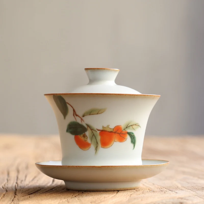 PINNY 160 мл ваша печь Ретро стиль ручная роспись перммон фарфоровый чай Tureen
