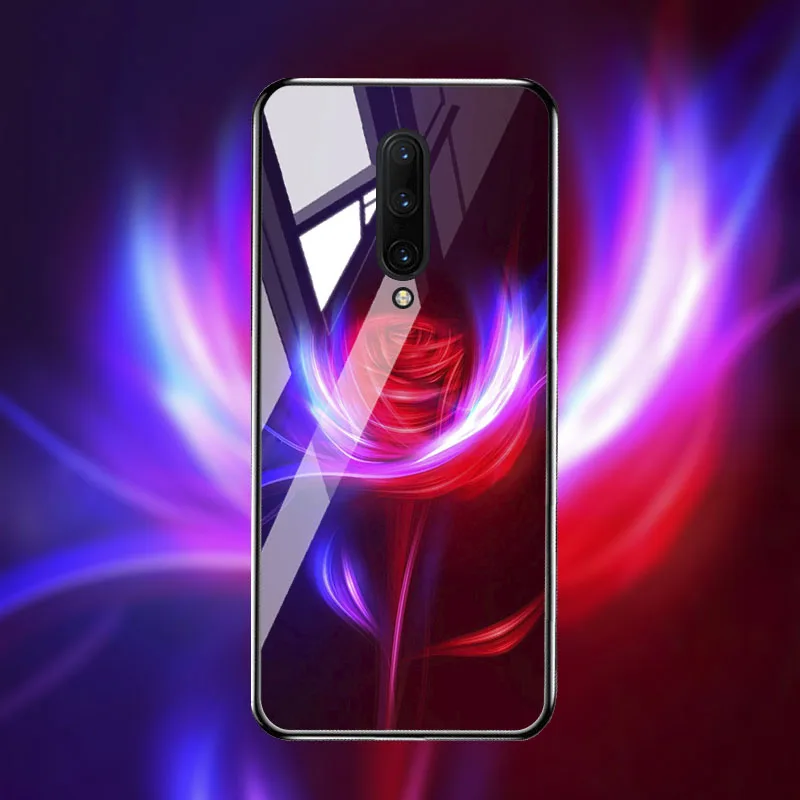 M069 Чехол для Oneplus 7 7T Pro, Роскошный чехол из закаленного стекла, чехол для One plus 7 7T Pro, бампер, чехол - Цвет: M069