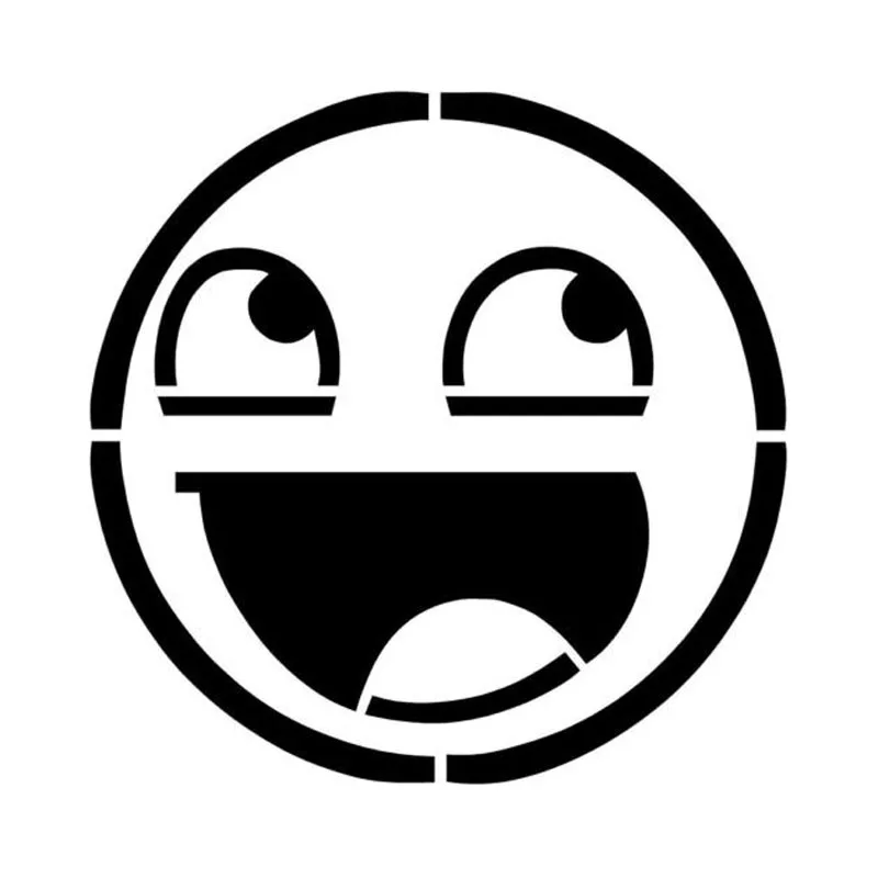

9.5*9.5CM Emoticons Face Funny Car Stickers Reflective Car Styling Accessories Motorcycle decals C2-0547