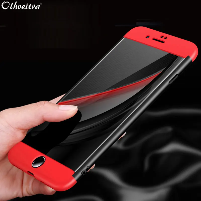 Olhveitra для iPhone XS MAX XR X чехол 7 Plus 3 в 1 Жесткий ПК Защитный Оригинальный 8 чехол|cover for