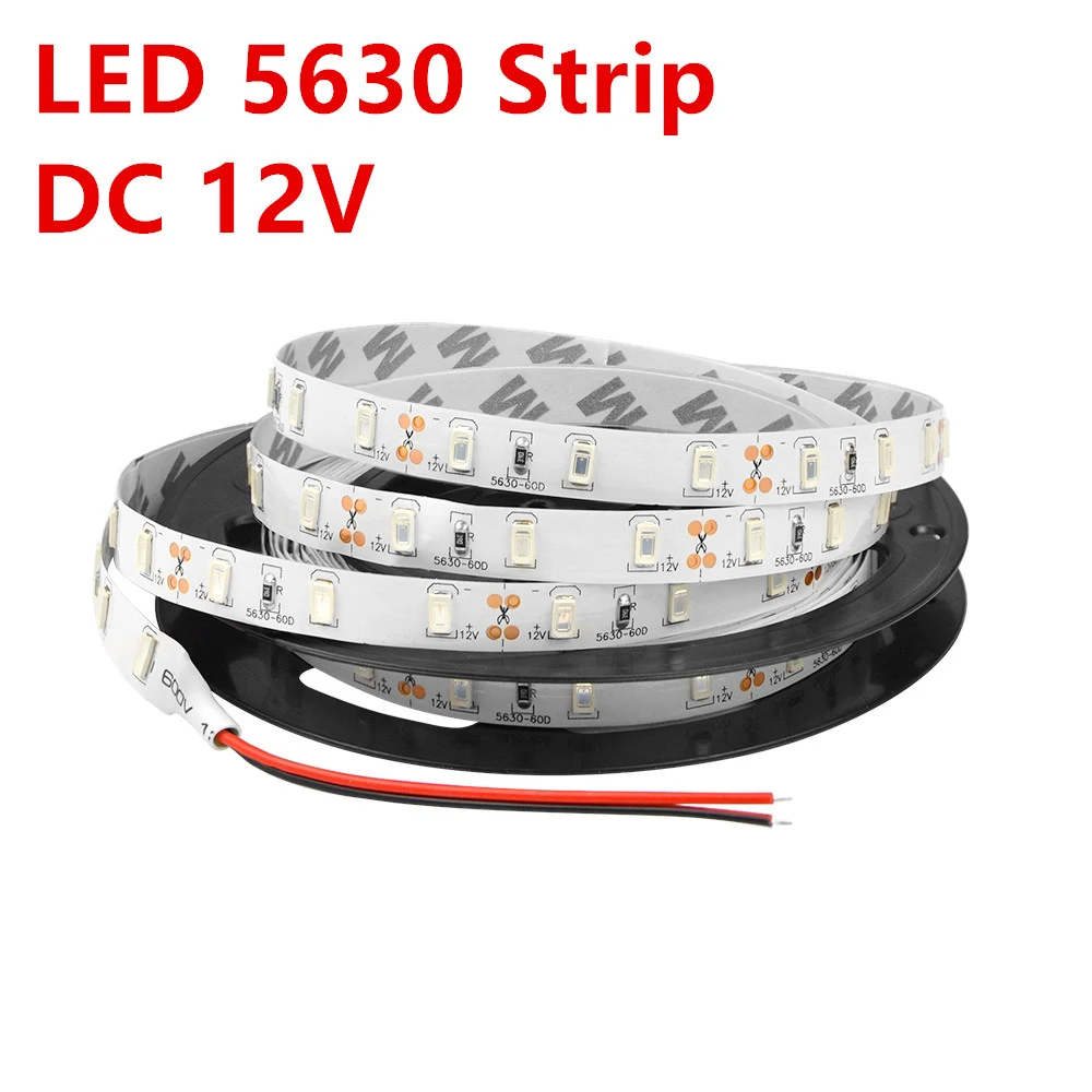 1 упаковка 5 м SMD 5630 Светодиодный ленточный светильник 60 светодиодов/м