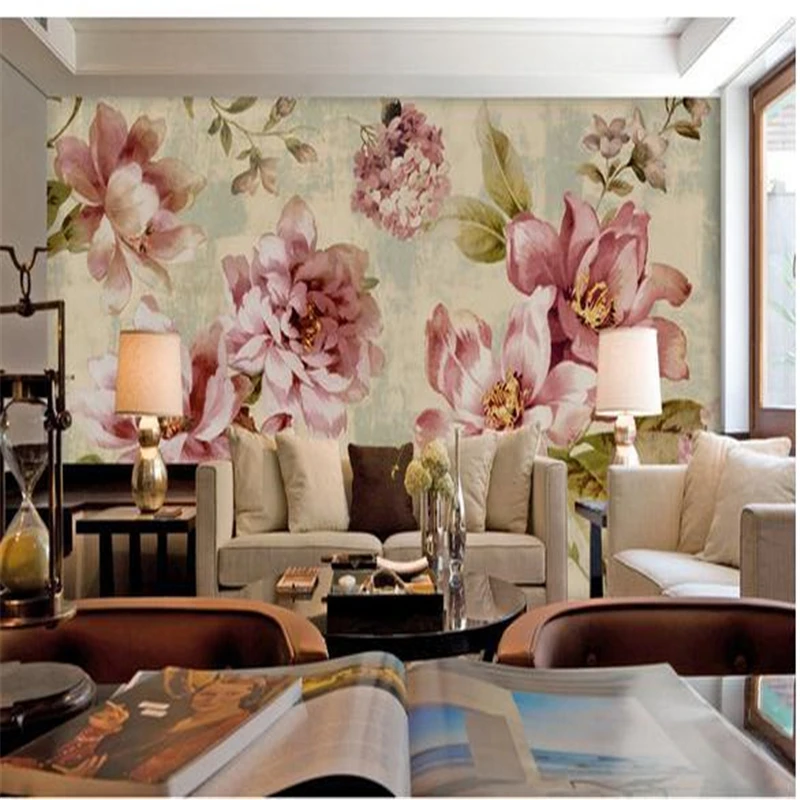 3d обои для стен 3 d маленькие свежие садовые Пионовые розы|3d wallpaper|wallpaper for walls3d