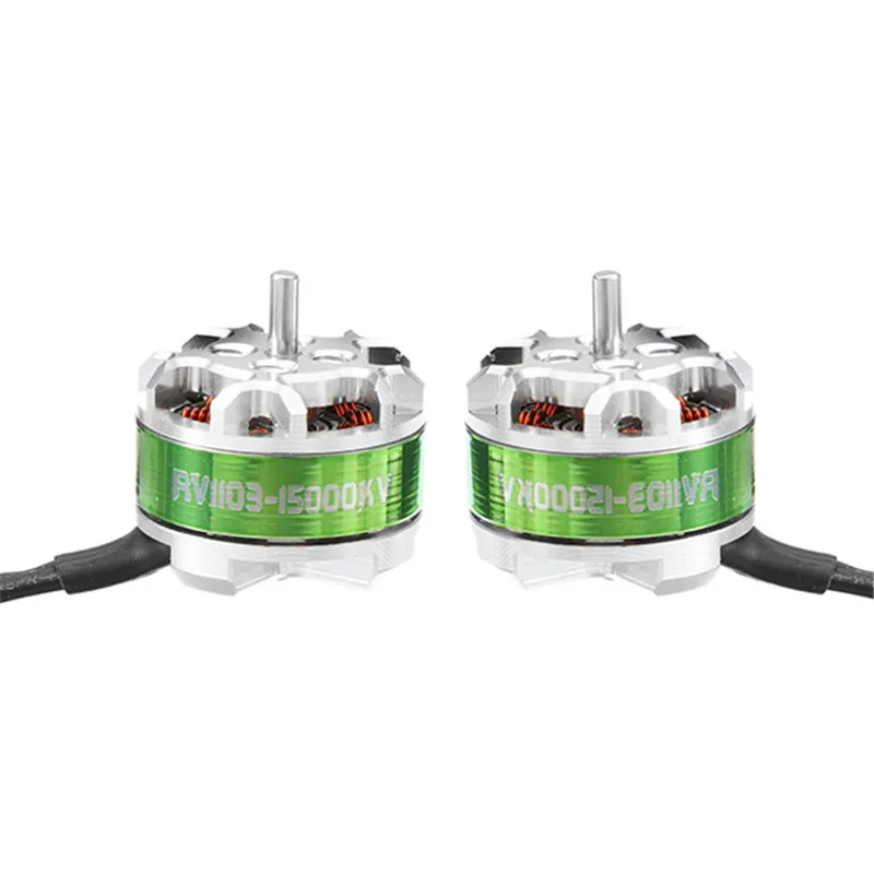 Оригинальный aokfly rv1103 1103 8000kv 15000kv 1 3 S бесщеточный Двигатель зеленый для 80 100 мм Мини