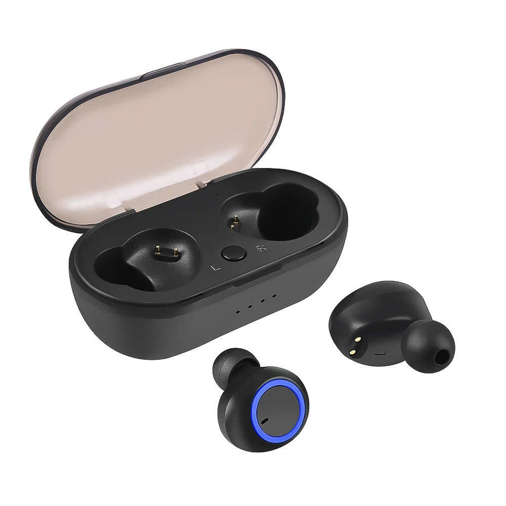 Black Blue Kebidu TWS Bluetooth 5,0 наушники беспроводные мини наушники бас гарнитура с микрофоном спортивные наушники для Xiaomi iPhone - Цвет: Black Blue
