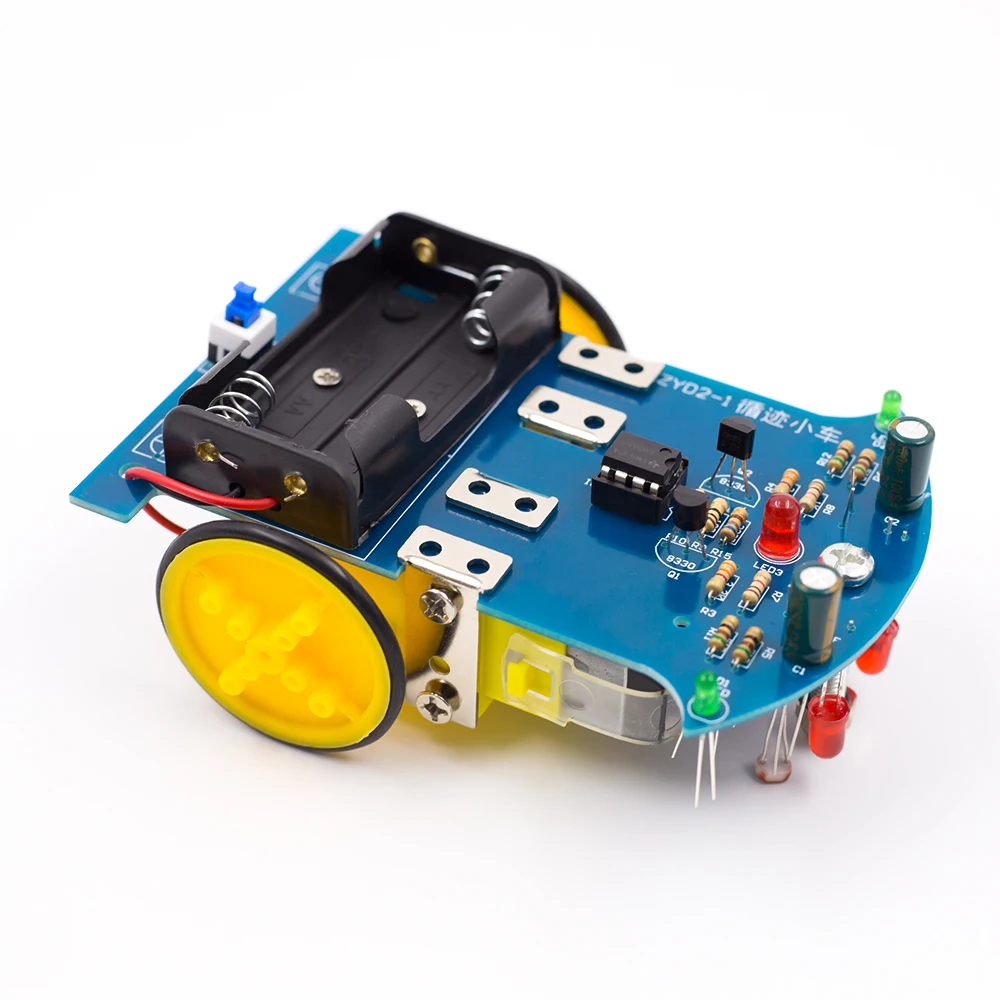 Умный отслеживающий робот-Автомобиль DIY пайка проект комплект с двигателем постоянного тока школьная Электроника образование конкурс для детей