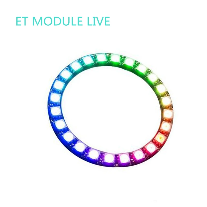 1 шт. WS2812 12 бит RGB светодиодное кольцо 5050 светодиодный + встроенные драйверы mini usb