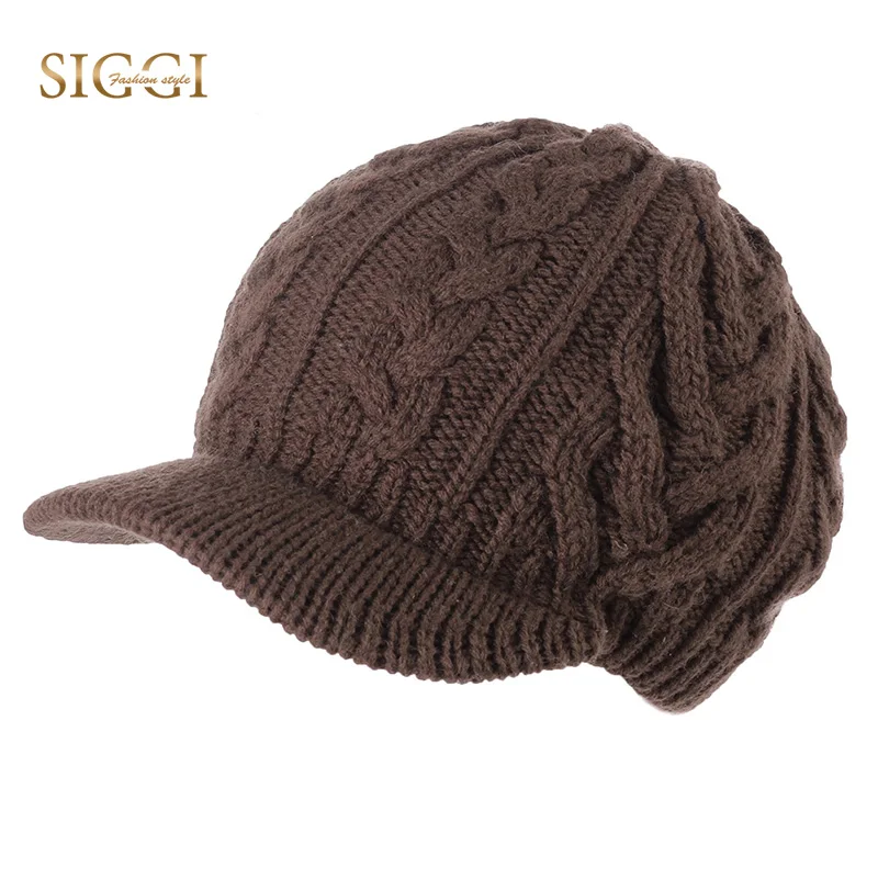 

FANCET Knitted Winter Berets Women Hats Wool Warm Peaked Fleece Brim Flap Caps Solid Soft Casual Bonnet 2019 Skullies 89231