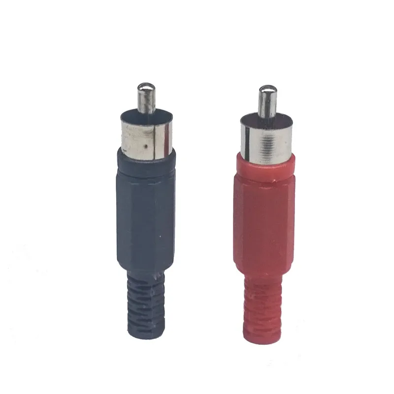 10 шт./лот 5 черных красных пластиковых разъемов RCA AV пластиковый корпус стерео