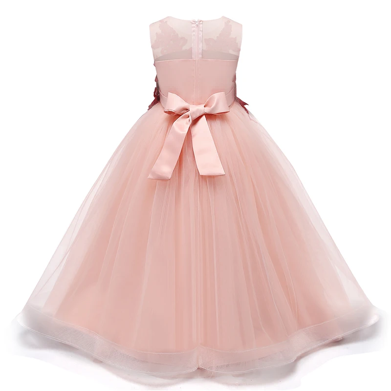 Kids Dress For Girls Wedding Flower Girl Evening Pageant Elegant Princess Embroidered Gown Birthday Party Prom | Детская одежда и