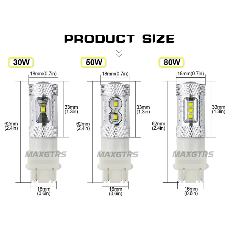 2x T25 3157 P27/5 Вт P27/7 30 50 80 CREE чип Автомобильные светодиодные лампы для указателей