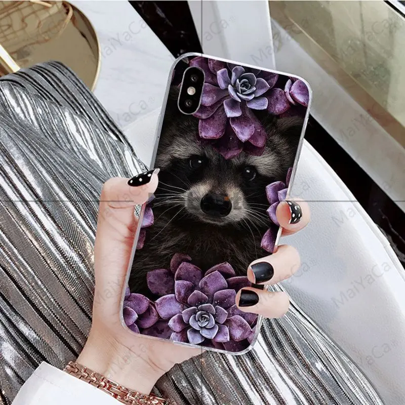 Babaite животное енот лиса красочные милые аксессуары для телефонов Чехол для iPhone X XS MAX 6 6S 7 7plus 8 8Plus 5 5S XR