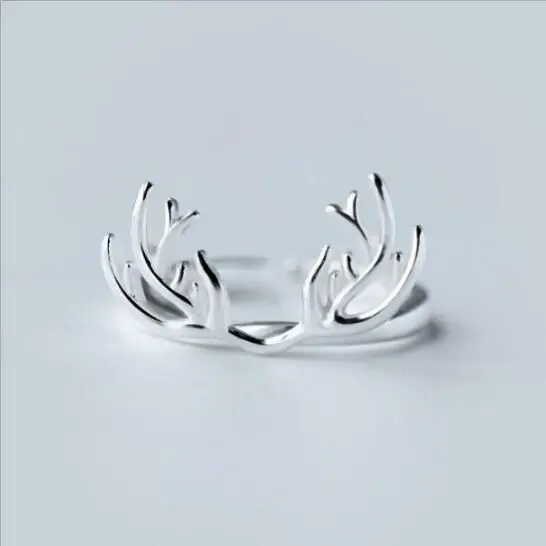 yiustar Silver Animal Antler ring Adjustable Christmas gift rings for women | Украшения и аксессуары