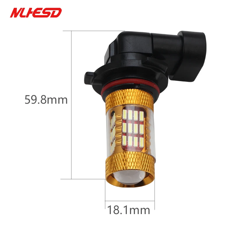 2X HB4 9005 9006 60SMD 4014 Cree чип с объективом супер белый светодиодный лампы 6000K AC12V/24V 15W