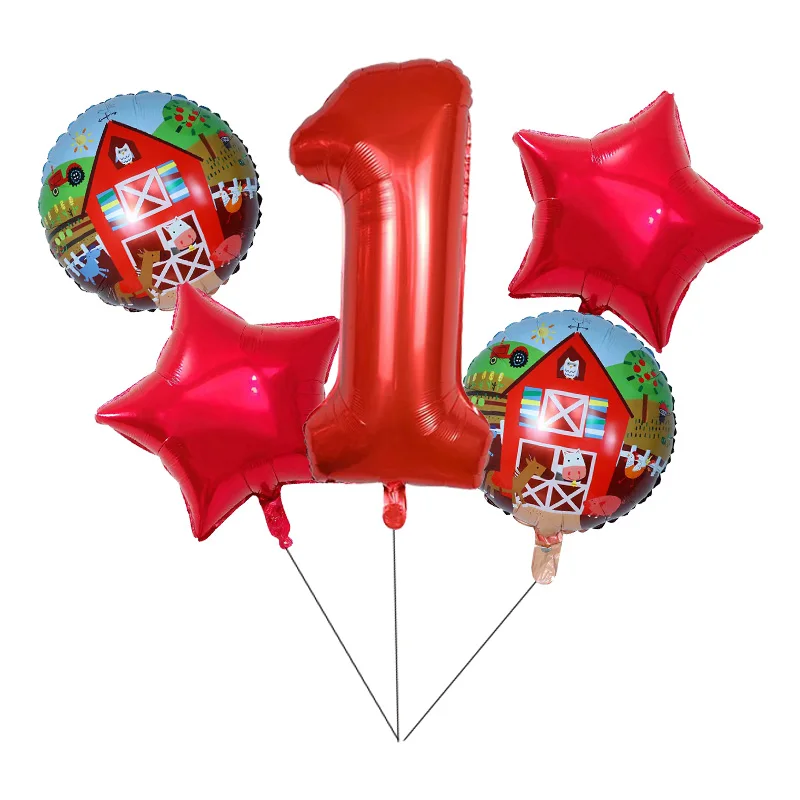 10 Новинка, 5 шт./лот, воздушный шар с животными на ферме, 30 дюймов, воздушный шар с цифрами, для детей, для первого дня рождения, для вечеринки, украшения, Globos, игрушки для детей, для фермы, вечерние - Цвет: 10