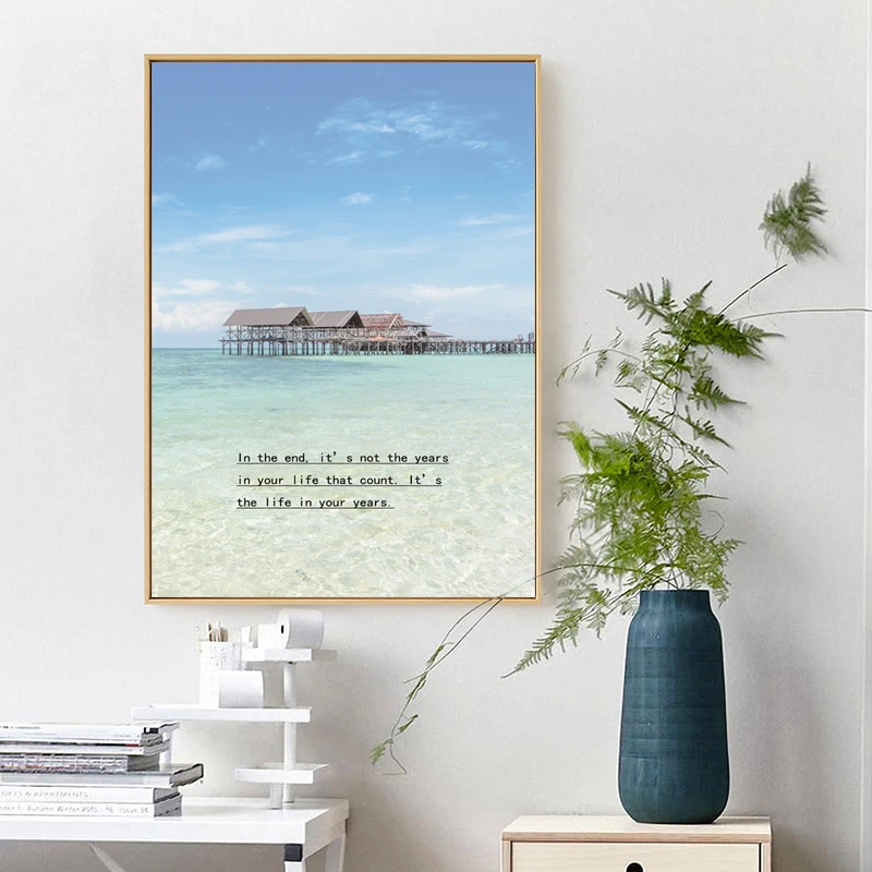 Posters And Prints Canvas Painting Wall Art Photo For Living Room Bedroom Picture Nordic Seascape Phrase Home Decoration | Дом и сад
