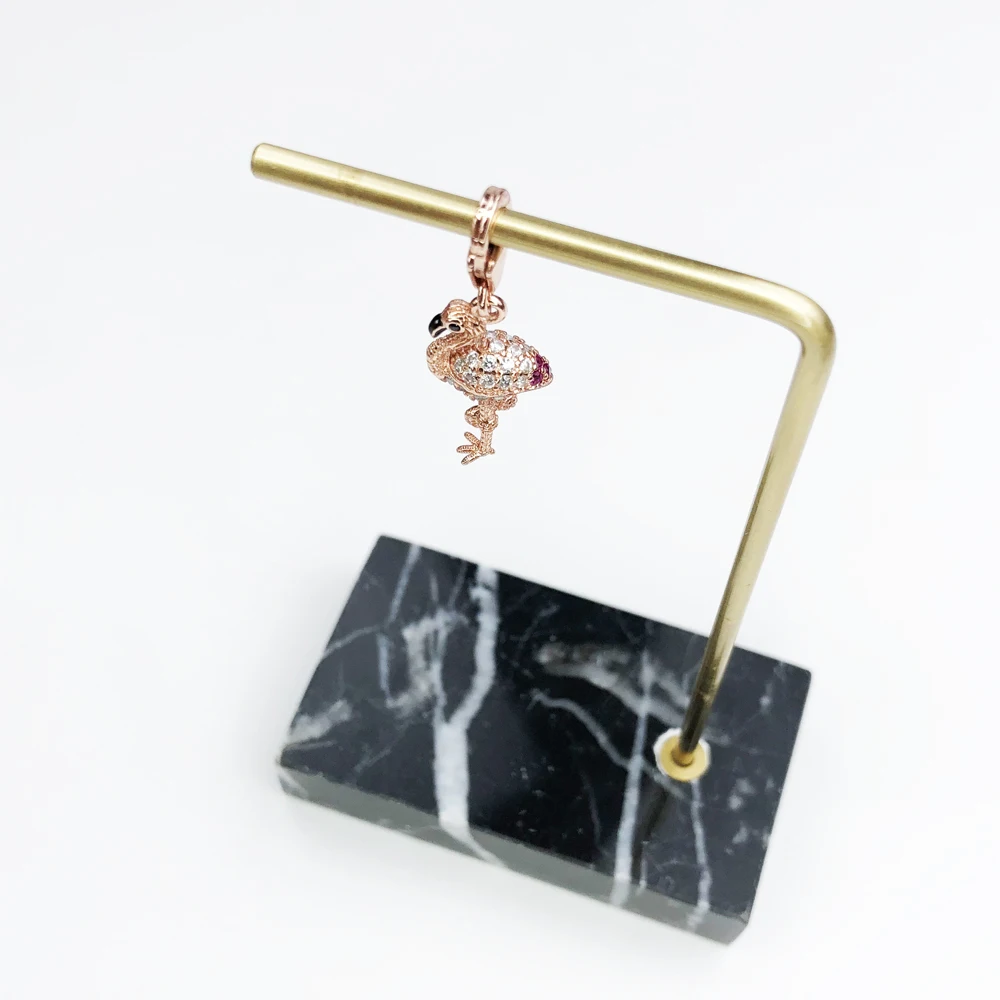 

CZ Pave Rose Gold Bird Charm,2019 Fashion Jewelry Trendy Style 925 Sterling Silver Gift For Women Girls Fit Bracelet Necklace