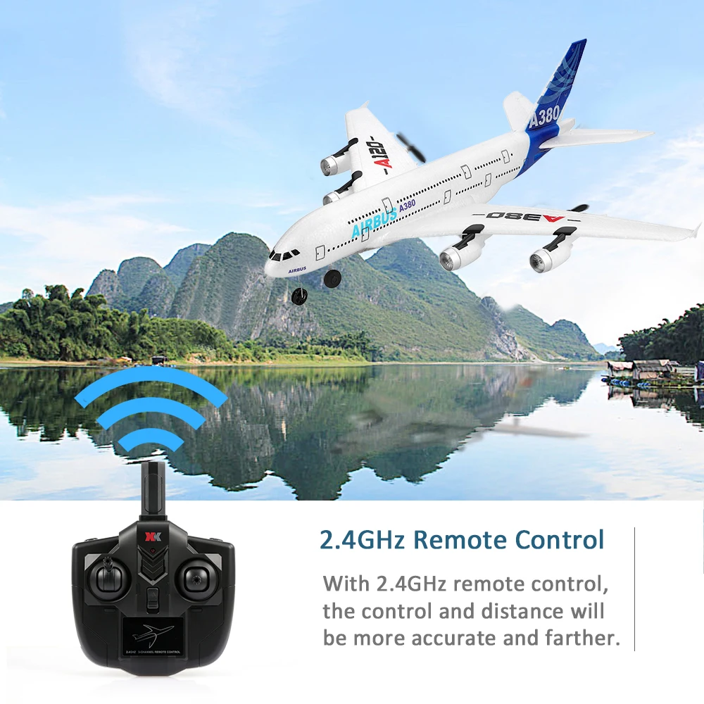 Wltoys Xk A120 Airbus A380 Model Plane 3ch Epp 2.4g Remote Control Airplane Fixed-wing Rtf Toy | Игрушки и хобби