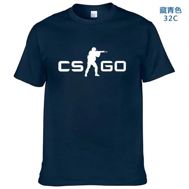 Navy Blue-W Мужская футболка Cs Go, футболка Counter Strike Global offension CSGO, повседневная мужская футболка Cs Go, футболка классная, летняя, Cs: go - Цвет: Navy Blue-W