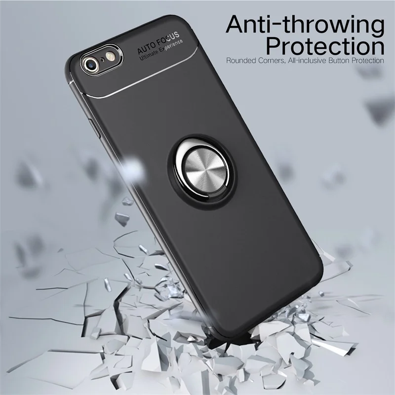 Чехол для iphone 7 8 6 6S Plus 5 5S SE магнитный автомобильный кольцевой держатель бампер X XS