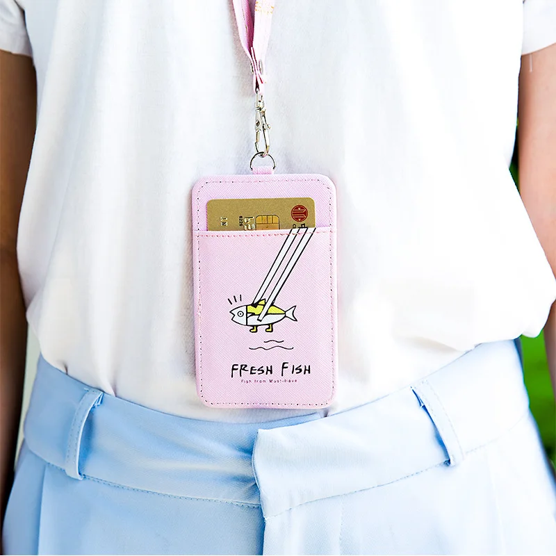 Чехол для карт из ПУ кожи держатель банковских с милыми фруктами | Багаж и сумки