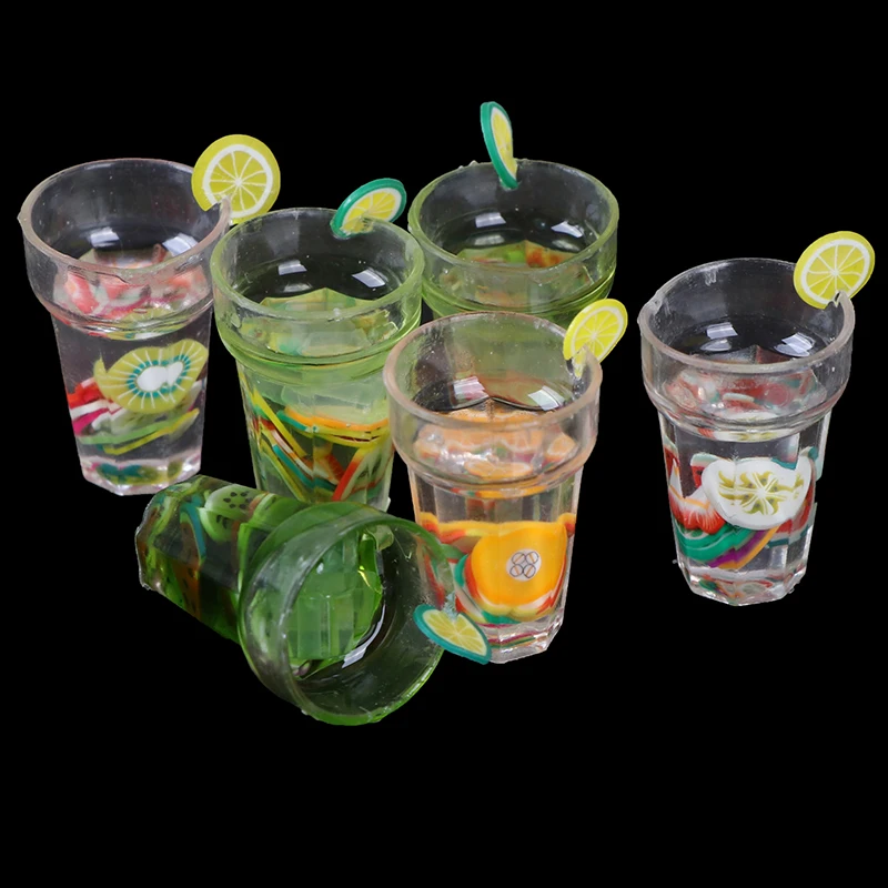 Мини игрушки из смолы 1/12 Миниатюрная игрушка для еды фруктовая бутылка модель