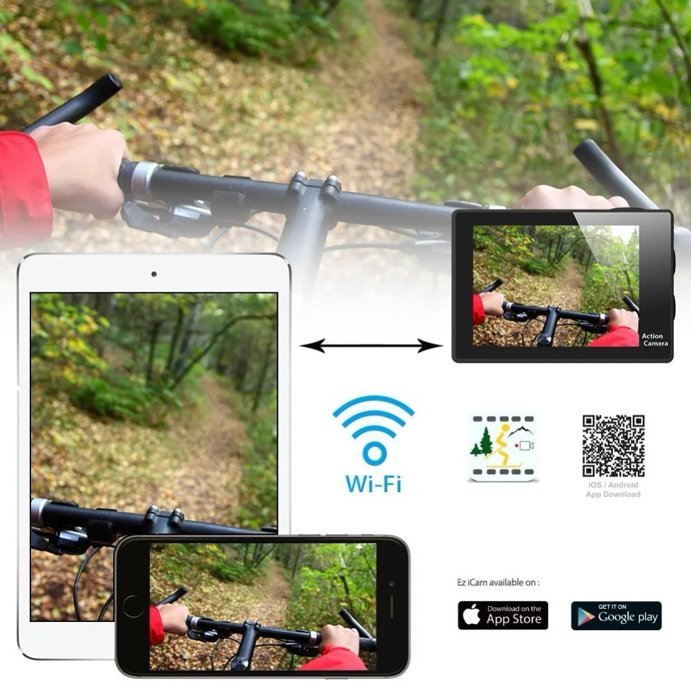 Новинка оригинальная Экшн-камера EKEN H9 / H9R Ultra HD 4K WiFi 1080P/60fps 2 0 LCD 170D объектив шлем