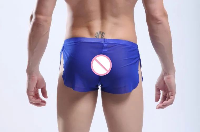 СУПЕР ТОНКОЕ сексуальное Сетчатое нижнее белье мужские трусы-боксеры удобные