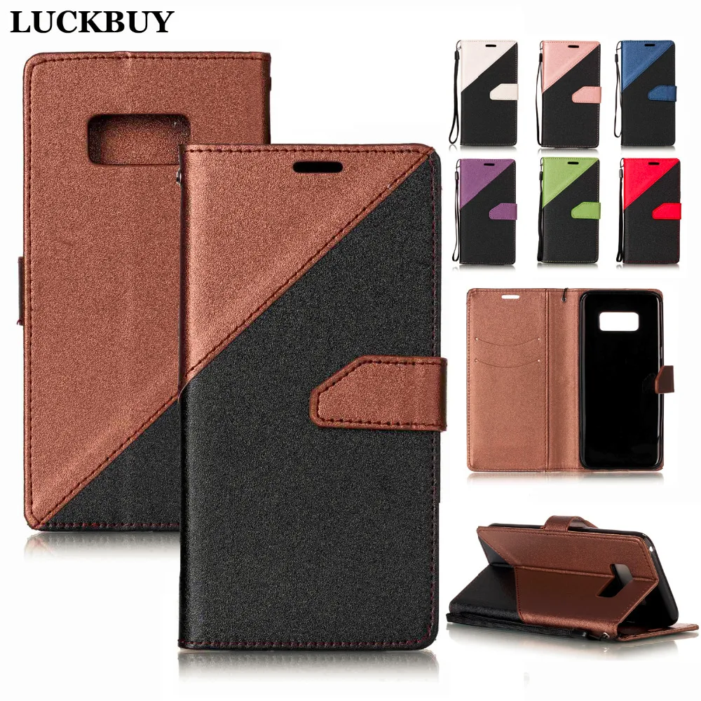 Luckbuy Высочайшее качество Роскошный кожаный чехол для Samsung Galaxy S8 5.8 &quotоткидная