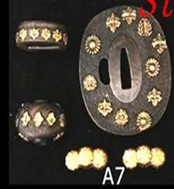 A 7 Горячая 27 стиль латунная защита TSUBA для японского самурайский меч катана аксессуар W/CRANE тема-TSUBA+ FUCHI+ KASHIRA+ MENUKI - Цвет: A 7