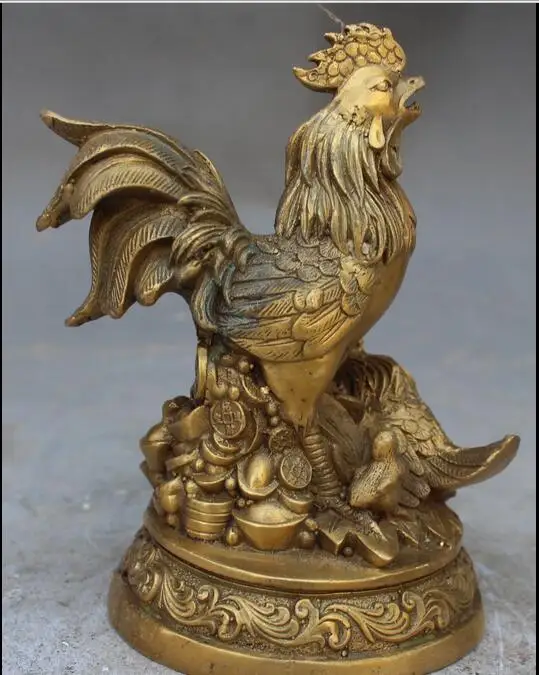 Бесплатная доставка 6 дюймов китайская Бронзовая латунная статуя фэн-шуй