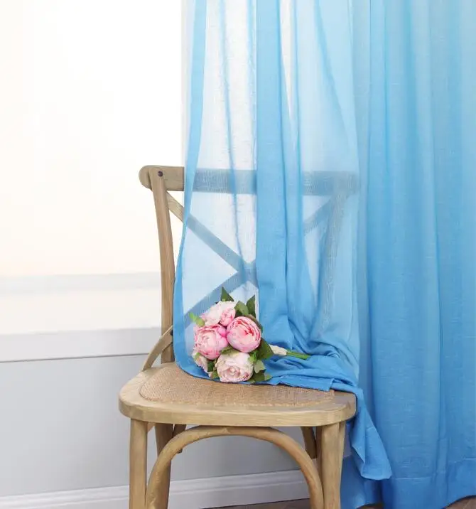 color 2 tulle Градиентные затемненные шторы, простые японские скандинавские шторы для гостиной, спальни, эркер на заказ, занавески на окна JS25C - Цвет: color 2 tulle