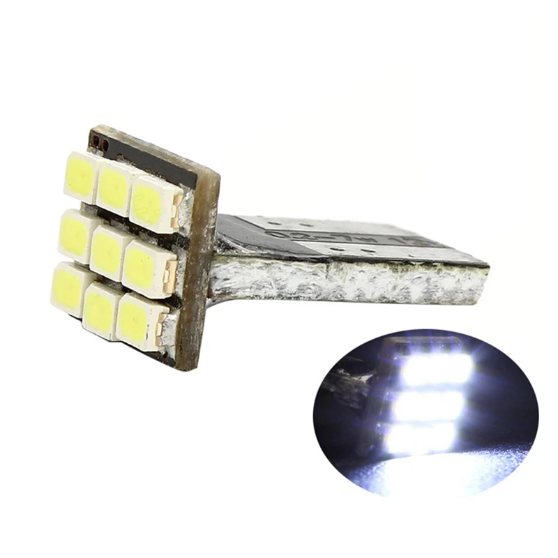 Keyecu 4 штуки DC 12V 6500K T10 клин 1206 9-SMD W5W 168 194 2825 161 158 192 Сверхбелый интерьерный светодиодный автомобильный лампочка.