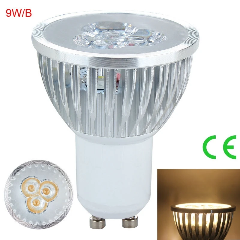 Новый супер яркий светодиодный прожектор 9 Вт Светодиодная лампа точечная GU10 E27