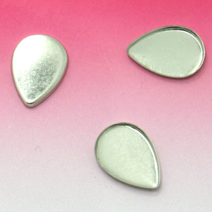 Пустые основа из нержавеющей стали с кабошоном 10*14 мм для подвесок смолы