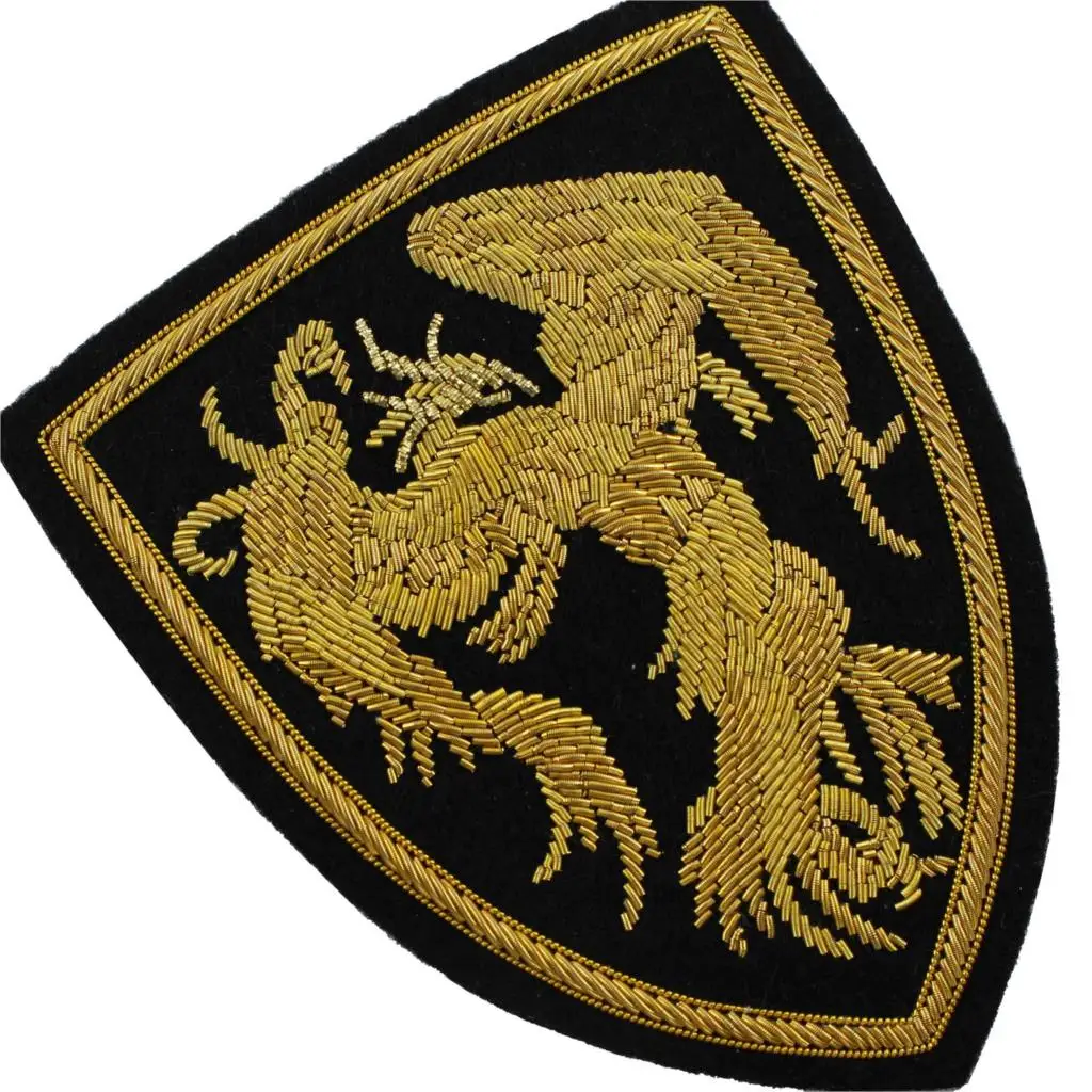 Ручная вышивка из проволоки/Золотой значок золотой дизайн Феникса ~~~~|embroidery